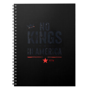 Caderno Espiral Nenhum Rei na América desde 1776 Estilo Retro