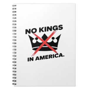 Caderno Espiral Nenhum Rei na América Estilo Retrô Anti Essencial