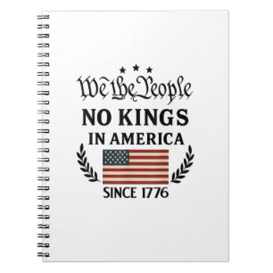 Caderno Espiral Nenhum Rei Na América Nós O Povo Clássico Retrô