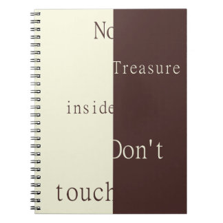 Caderno Espiral Nenhum Tesouro Dentro – Não Toque