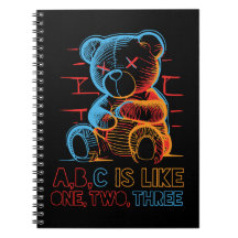 Neon ABC Teddy Bear