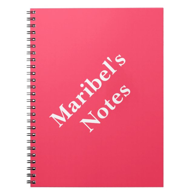 Caderno Espiral Neon Fuchsia Name College (Frente)
