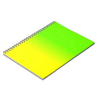 Caderno Espiral Neon Green and Neon Yellow Ombré  Shade Color Fade