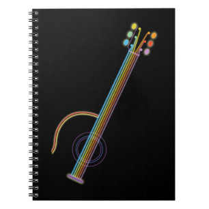 Caderno Espiral Neon Guitar
