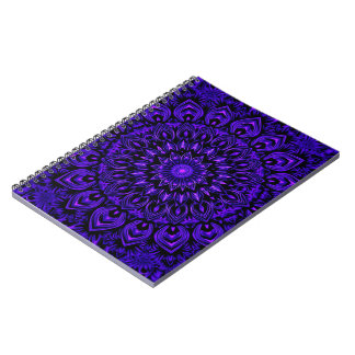 Caderno Espiral Neon Mandala: Simetria Radiante
