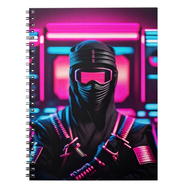 Caderno Espiral neon ninja (Frente)