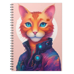 Caderno Espiral "Neon Paws: O Gengibre, Gengibre De Olhos Azuis"