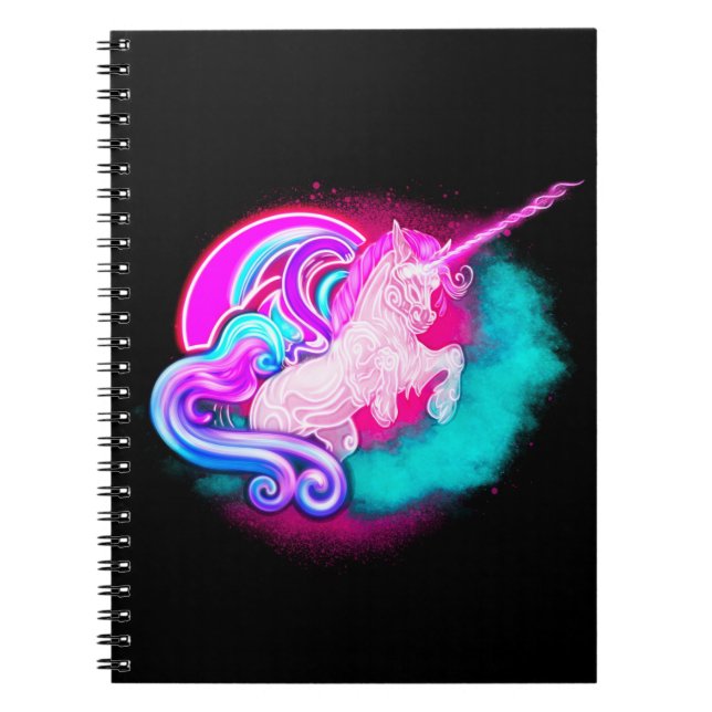 Caderno Espiral Neon Unicorn (Frente)