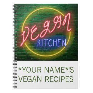 Caderno Espiral Neon Vegan Kitchen Sinal