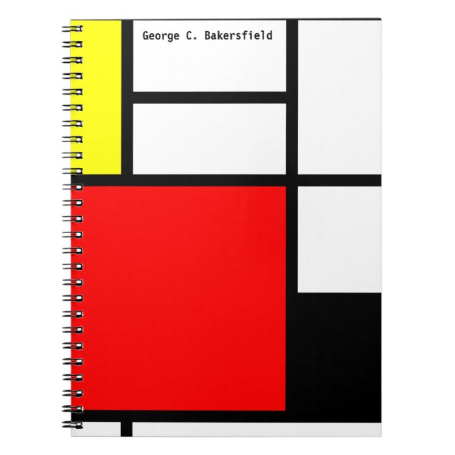 Caderno Espiral Neoplasticismo notebook estilo mondriano (Frente)