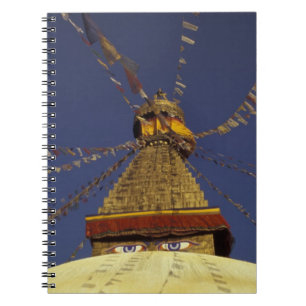 Caderno Espiral Nepal, Catmandu. Sob bandeiras de oração, vigilant