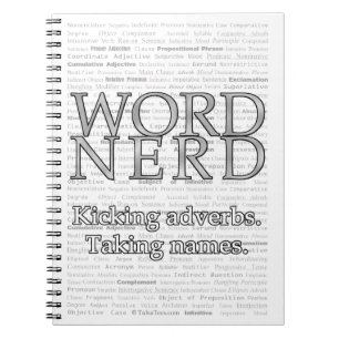 Caderno Espiral Nerd da palavra