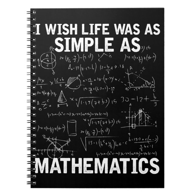 Caderno Espiral Nerd Encantado de Matemática do Professor de Matem (Frente)