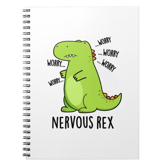 Caderno Espiral Nervous Rex Dinosauro Divertido Punho TRex (Frente)