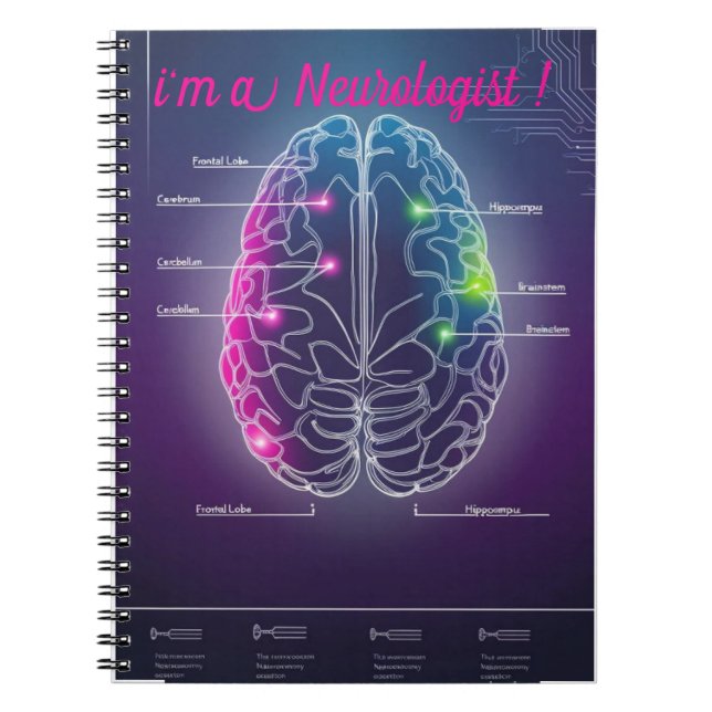 Caderno Espiral Neuro Anatomy eu sou um Neurologista (Frente)
