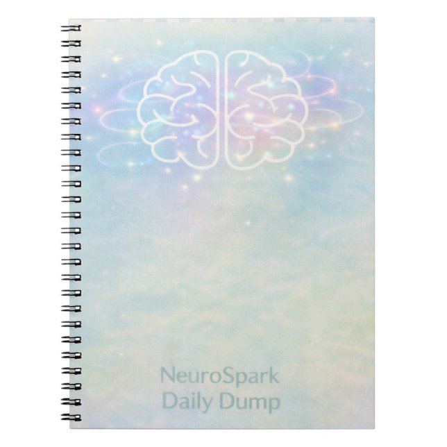 Caderno Espiral Neurodiversity NeuroSpark Daily Dump Pastel Design (Frente)
