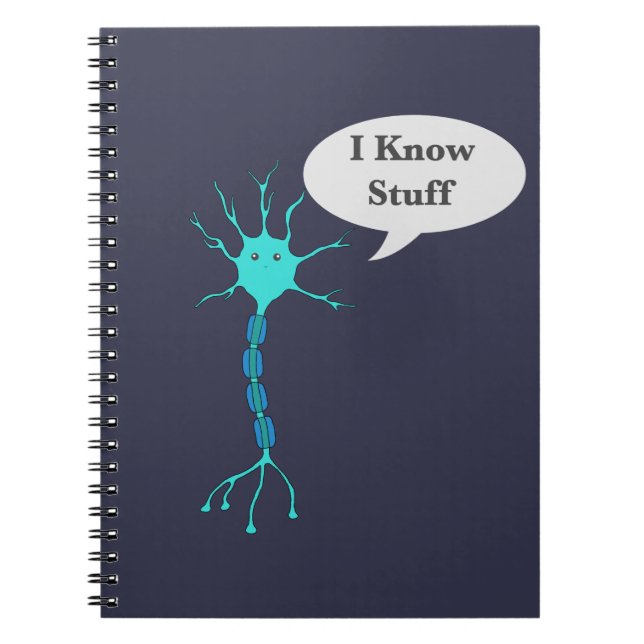 Caderno Espiral Neurônio Eu Sei Coisas (Frente)