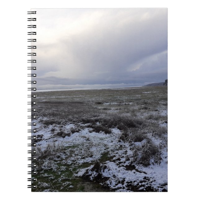 Caderno Espiral Neve Através Do Notebook Espiral Da Baía (Frente)