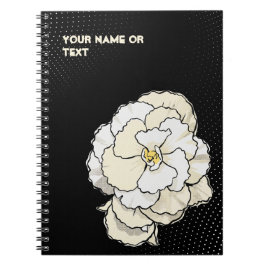 Caderno Espiral Neve Botânica: O Begônia Branco Não-Para Pop Art