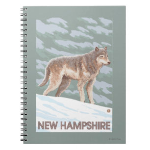 Caderno Espiral New HampshireWolf Scene