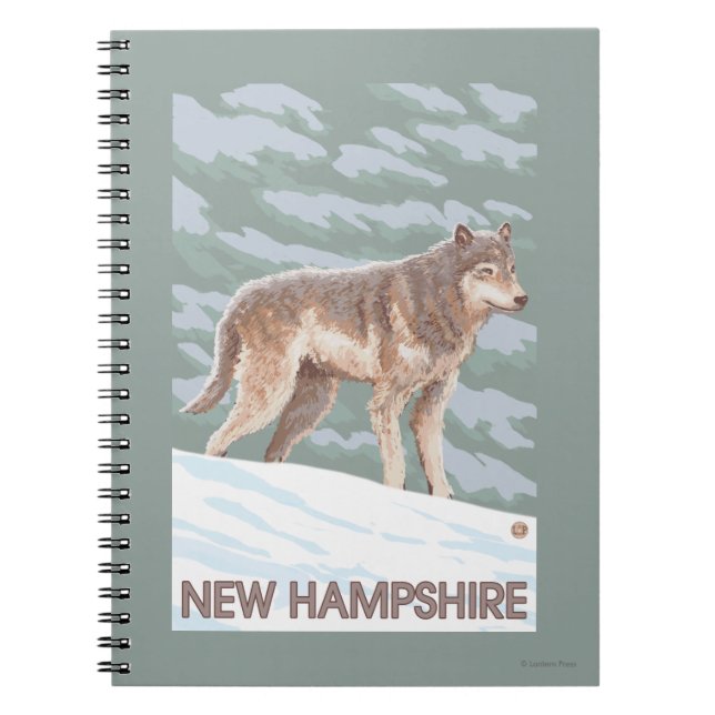 Caderno Espiral New HampshireWolf Scene (Frente)