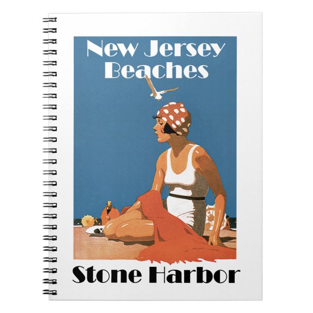 Caderno Espiral New Jersey Beaches ~ Stone Harbor (Frente)