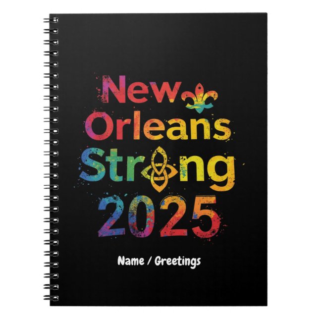 Caderno Espiral New Orleans Strong 2025 Inspiring NOLA Pride (Frente)