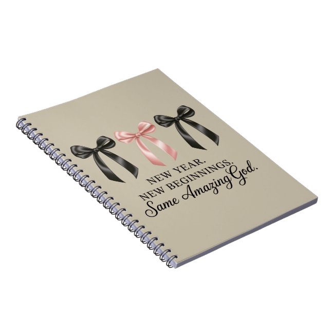 Caderno Espiral New Year New Beginnings Same Amazing God Religious (Lado Direito)