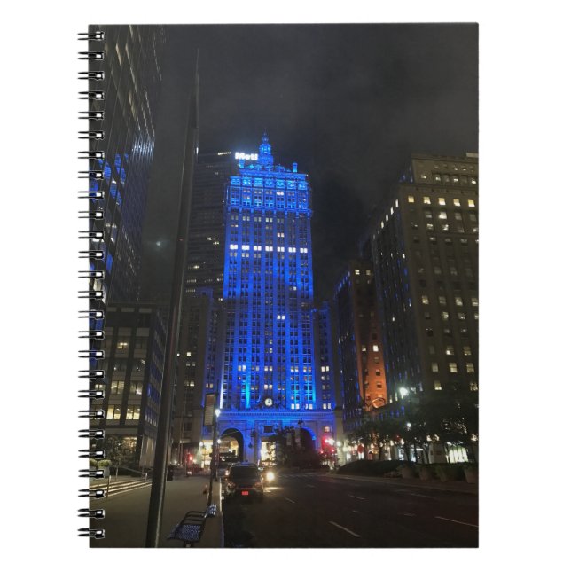 Caderno Espiral New York Central Building NYC Park Avenue Night (Frente)