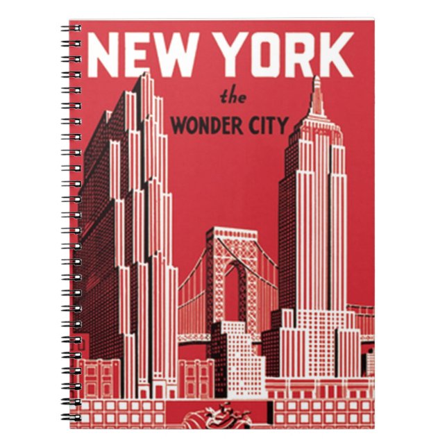 Caderno Espiral New York The wonder city (Frente)