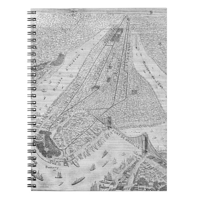 Caderno Espiral New York: Trem do EL, C1878 (Frente)