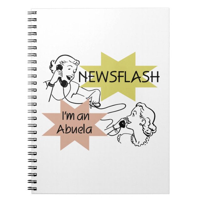 Caderno Espiral Newsflash Eu sou uma Abuela Gifts (Frente)