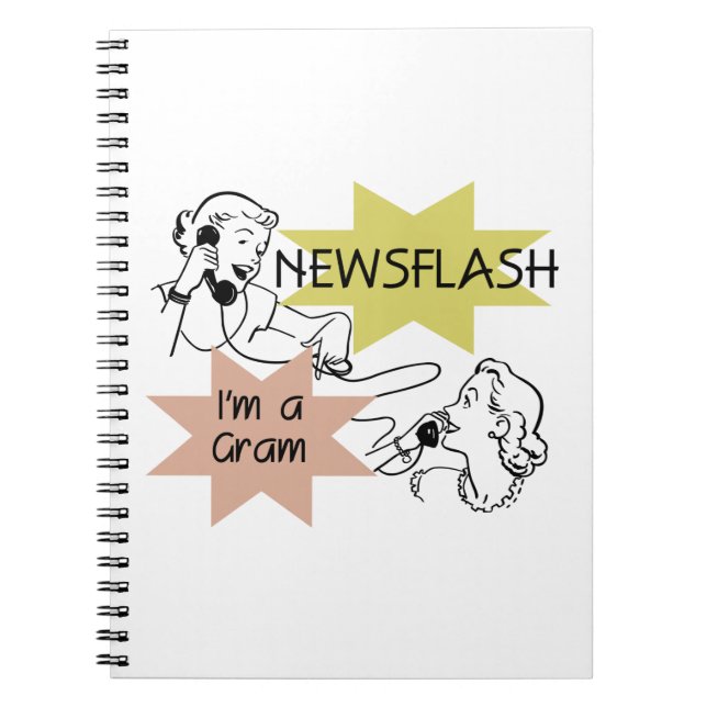 Caderno Espiral Newsflash Sou um Gram-Presentes (Frente)