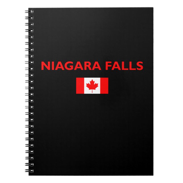 Caderno Espiral Niagara Cai no Canadá - Sinalizador canadense - Co (Frente)