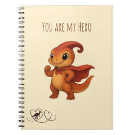 Caderno Espiral Niedlicher Parasaurolophus Cartoon – Dino‑Hero