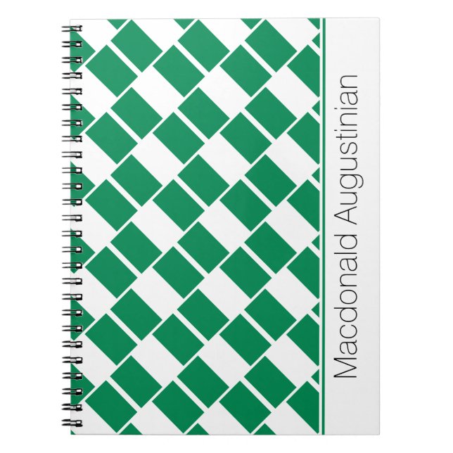 Caderno Espiral NIGERIA FLAG Personalizado (Frente)