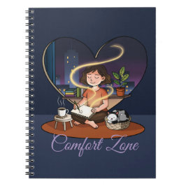 Caderno Espiral Night Creator Cozy Heart Window Art