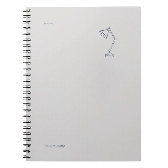 Caderno Espiral Night Lamp-Midnight Cartographer  (Frente)