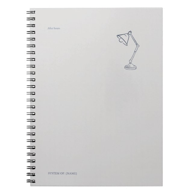 Caderno Espiral Night Lamp-Midnight Cartographer  (Frente)