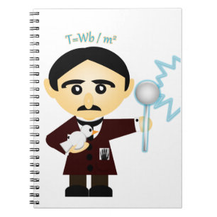 Caderno Espiral Nikola Tesla