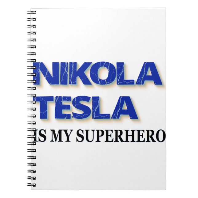Caderno Espiral Nikola Tesla É Minha Super-Herói (Frente)