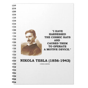 Caderno Espiral Nikola Tesla Harnesset Cósmico Rays Motivo