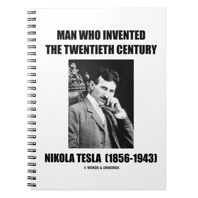 Caderno Espiral Nikola Tesla Man Que Inventou O Século 20 (Frente)