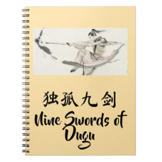 Caderno Espiral Nine Swords of Dugu Notebook