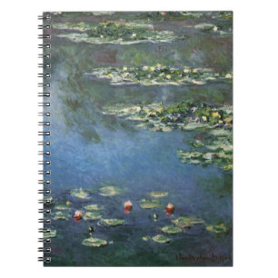 Caderno Espiral Ninféias de Claude Monet, Flores Vintage