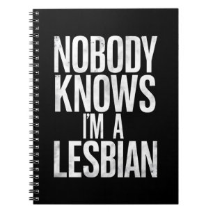 Caderno Espiral Ninguém Sabe que Sou Lésbica Orgulho Gay Divertido