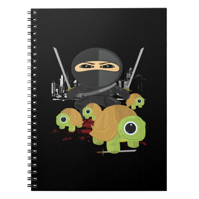 Caderno Espiral Ninja com tartarugas (Frente)