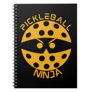 Caderno Espiral Ninja de pickleball - laranja