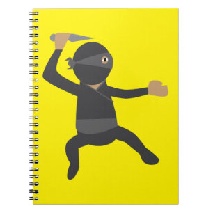 Caderno Espiral Ninja Engraçado