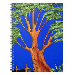 Caderno Espiral No céu azul: Coleção de Árvores Acácia